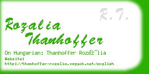 rozalia thanhoffer business card